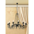 Candelabru florentin antichizat negru 12xE14/40W, Vela LU 1531/12 Antik Orion